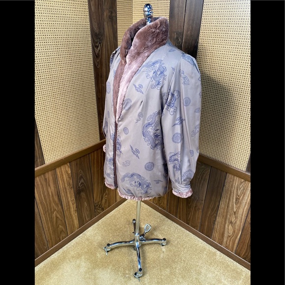 Alaska Fur Gallery Dyed Tan Sheared Beaver Fur Zippered Coat Jacket Medium - Picture 8 of 10